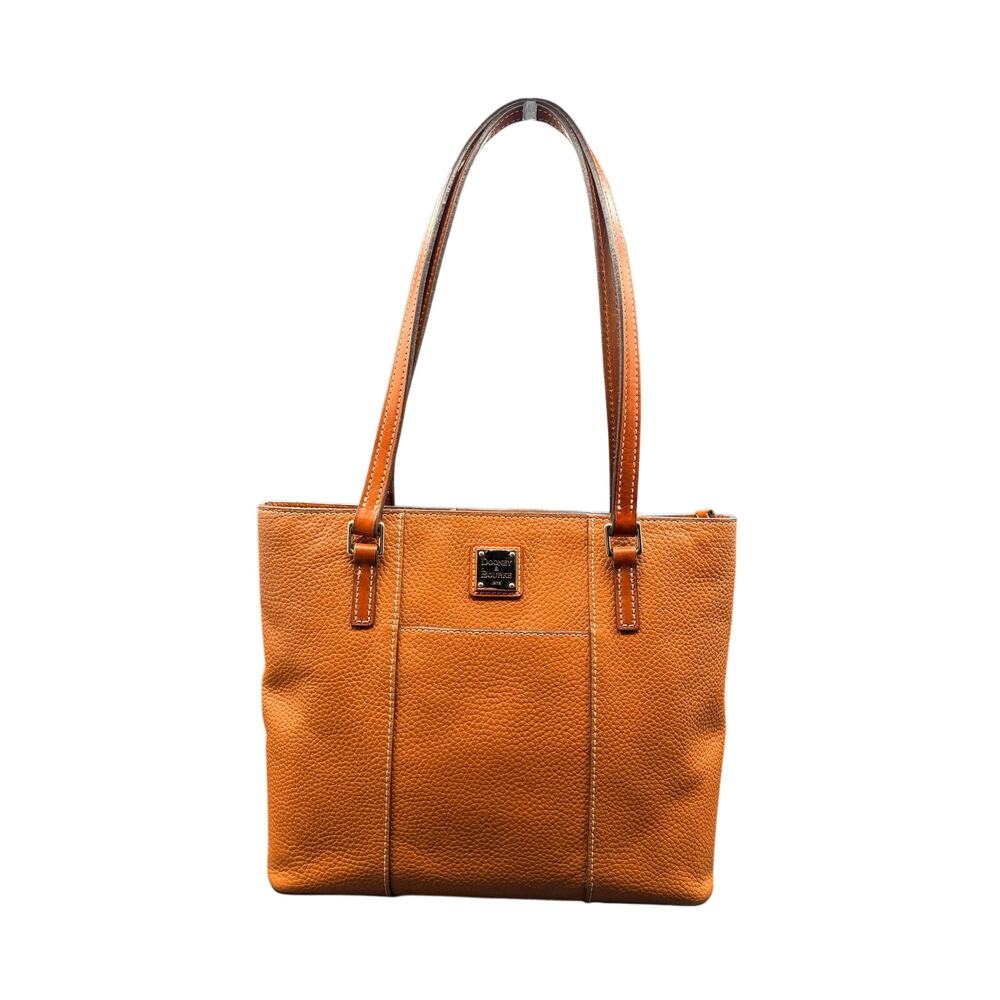Dooney & Bourke Pebble Grain Leather Tote Bag Cognac Brown